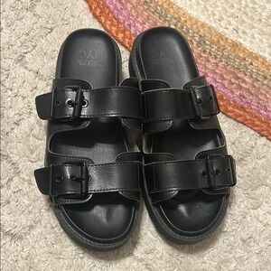 🎈Black Double Strap Slide Sandals